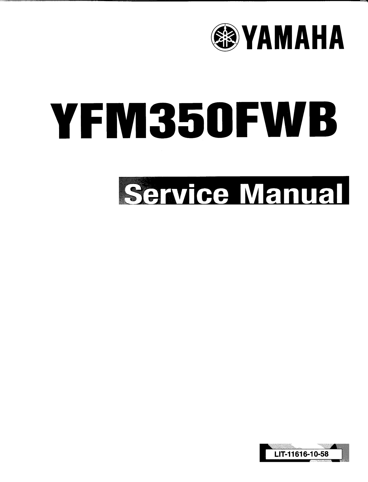 Yamaha YFM350FWB User Manual