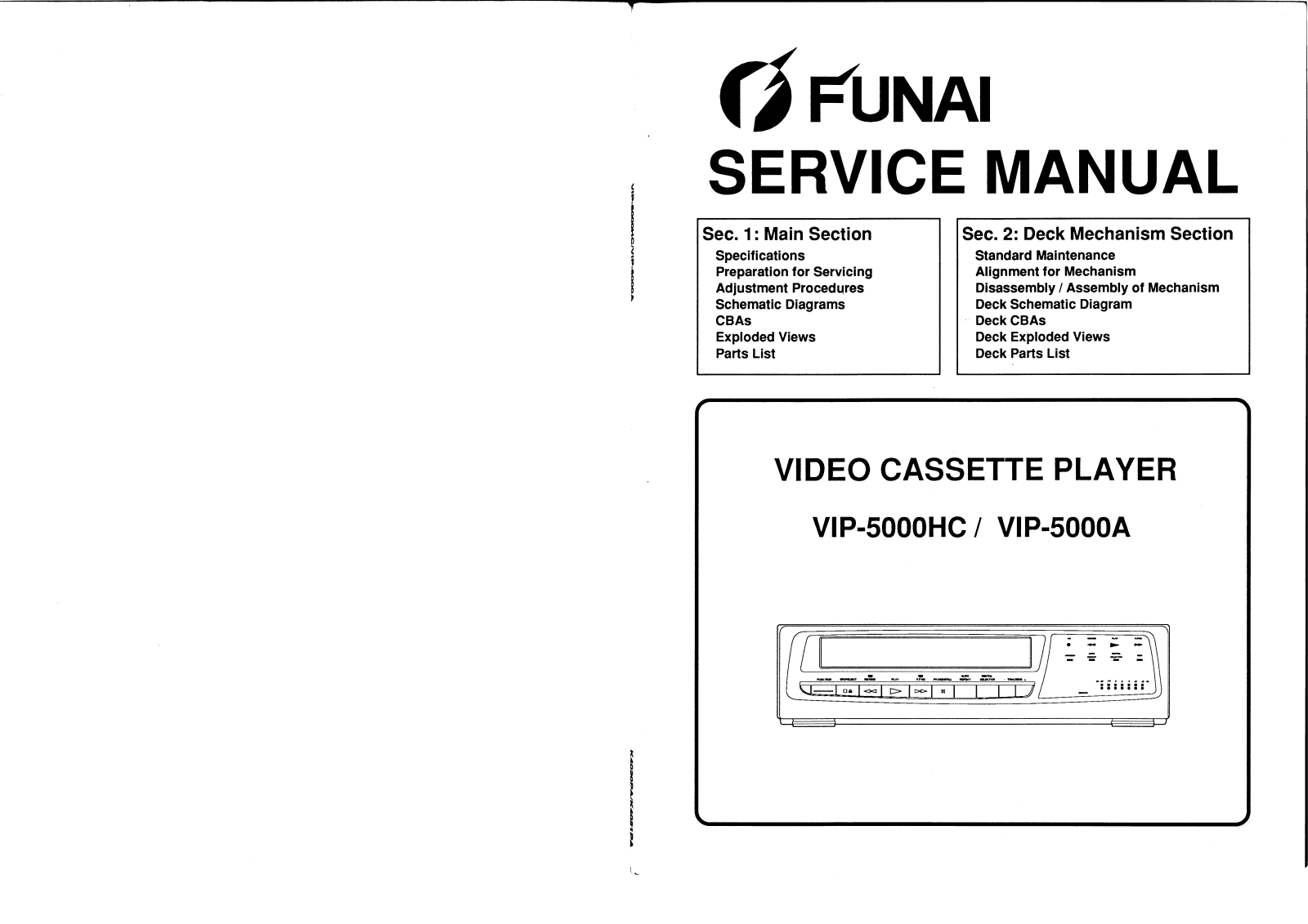 Funai vip5000 SERVICE MANUAL