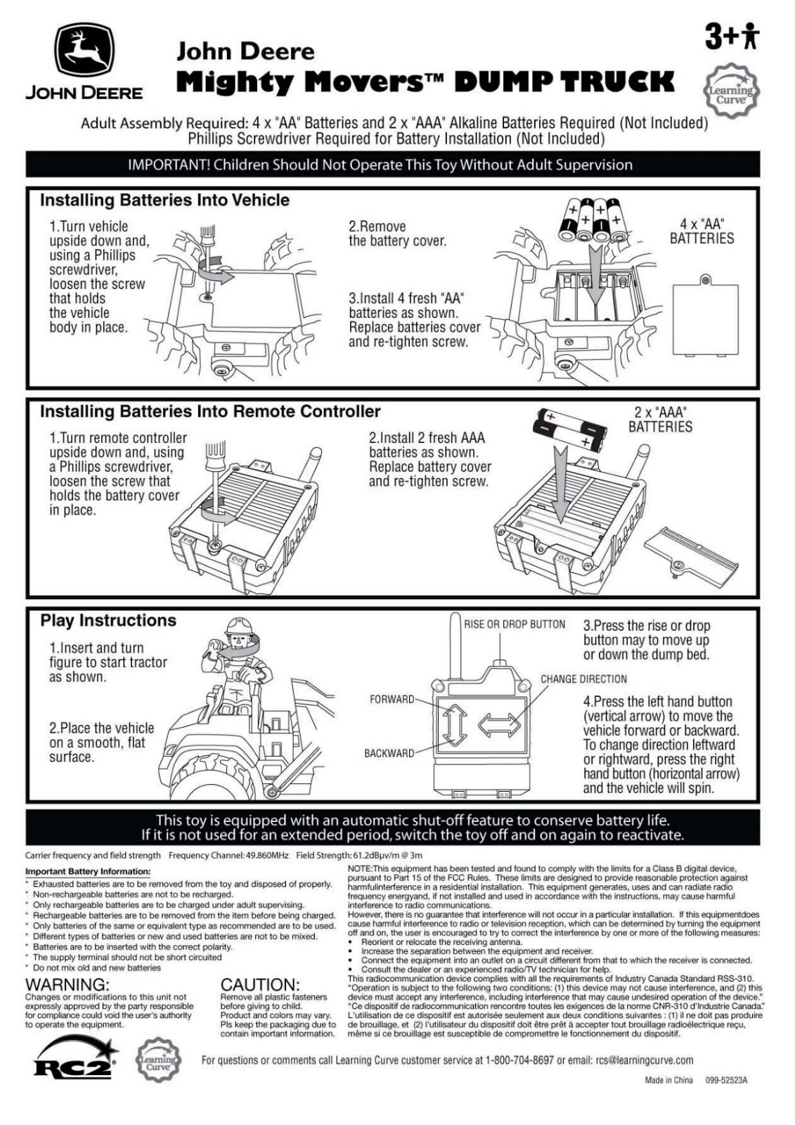 Tomy 52523TX49 Users Manual