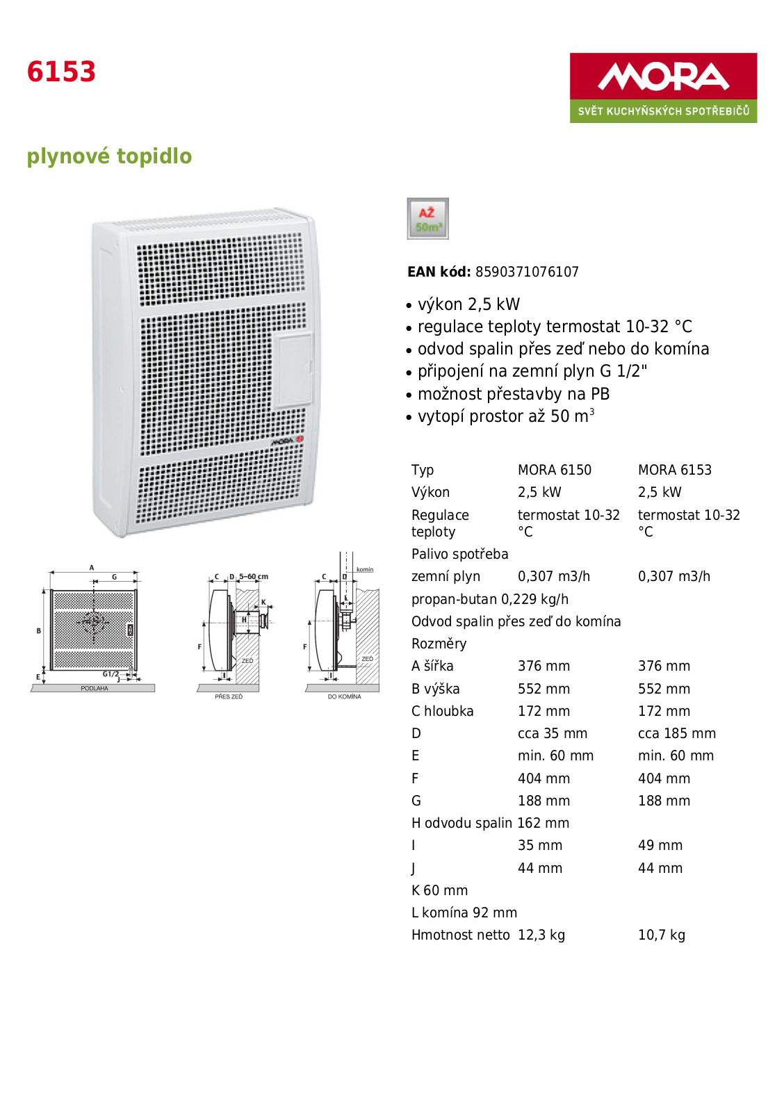 Mora 6153 Product sheet