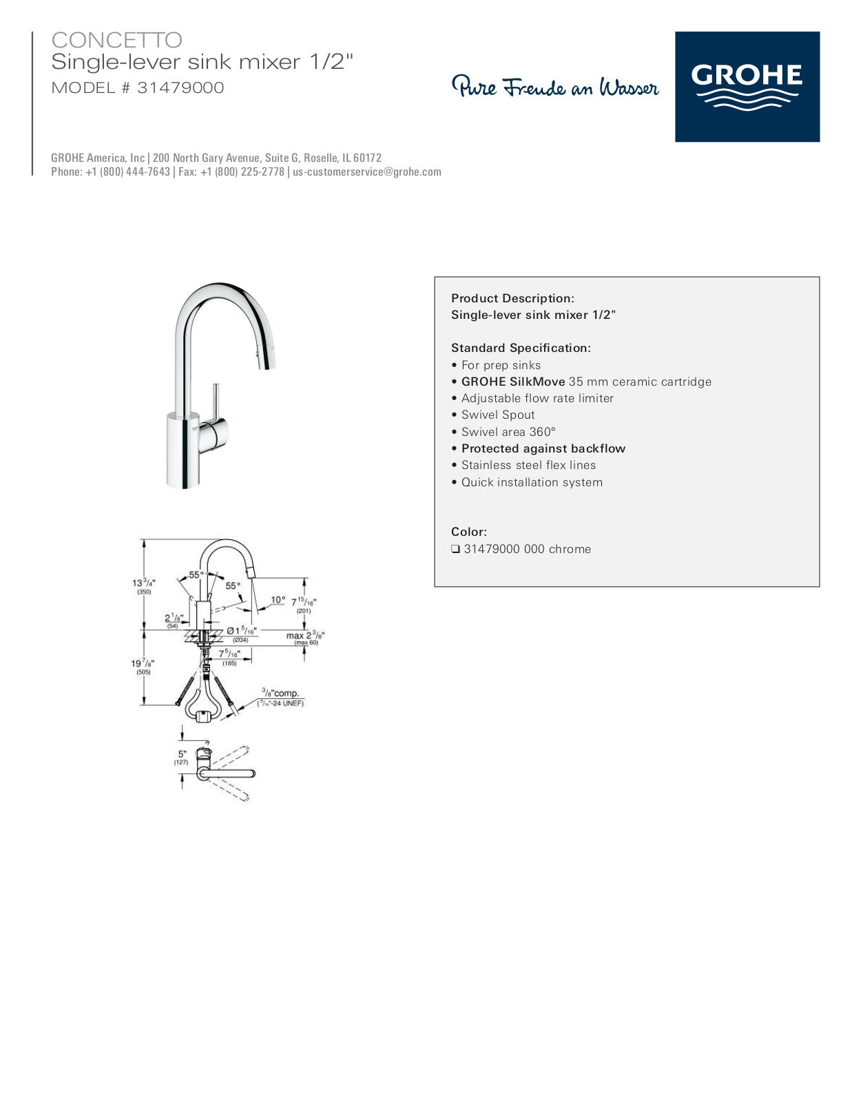 GROHE GRH5417 Specifications - ManualMachine.com