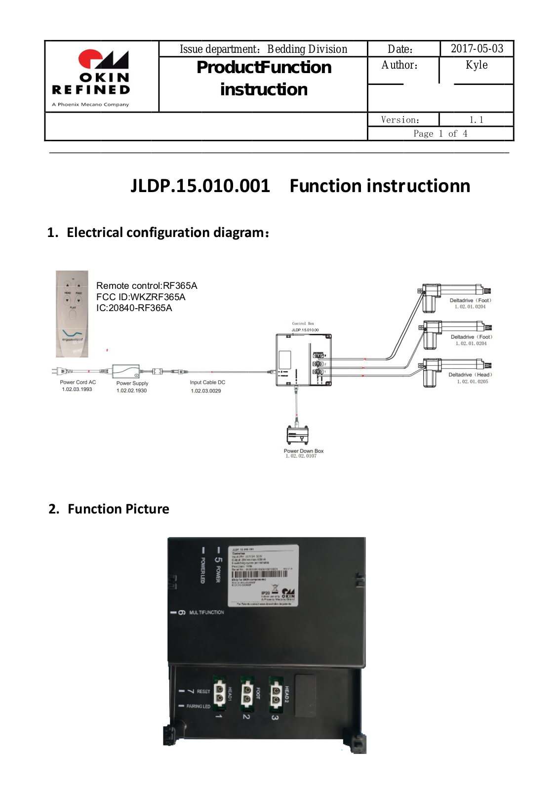 OKIN Refined Electric Technology CU3583P Users manual