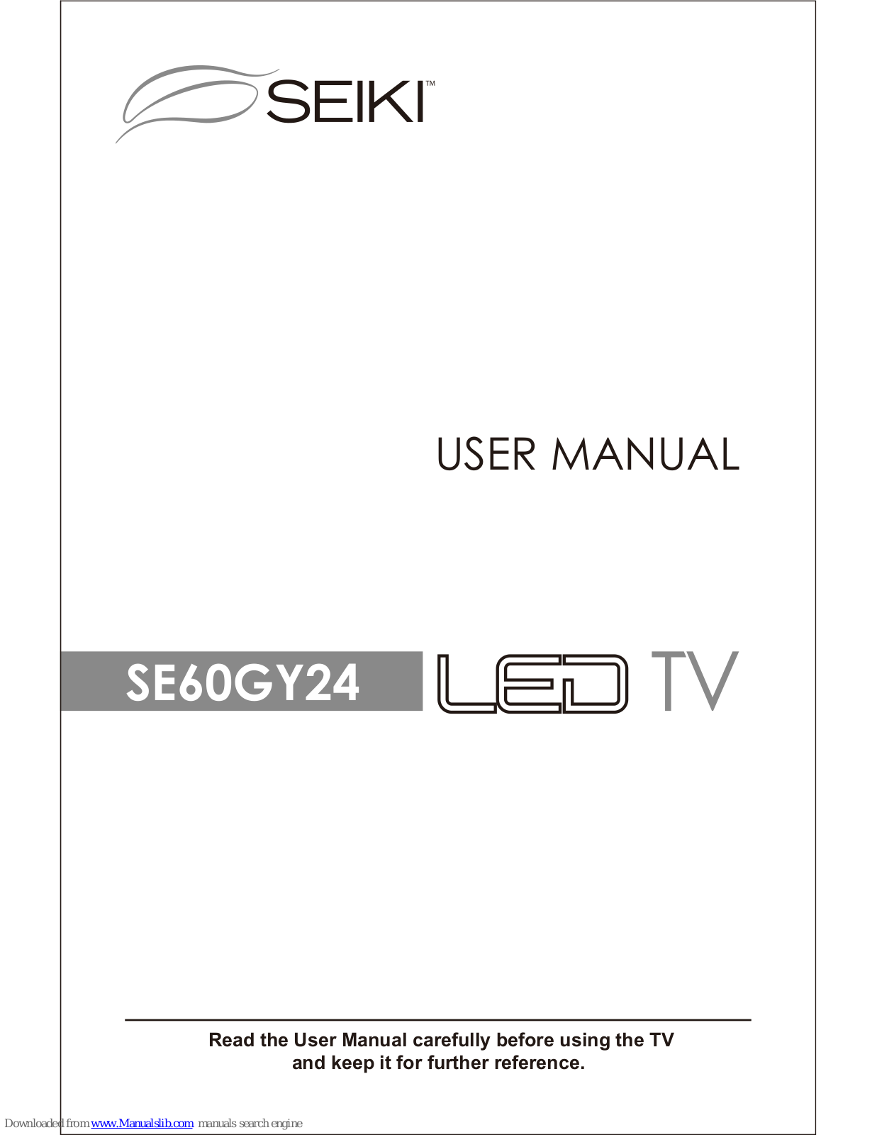 Seiki SE60GY24 User Manual