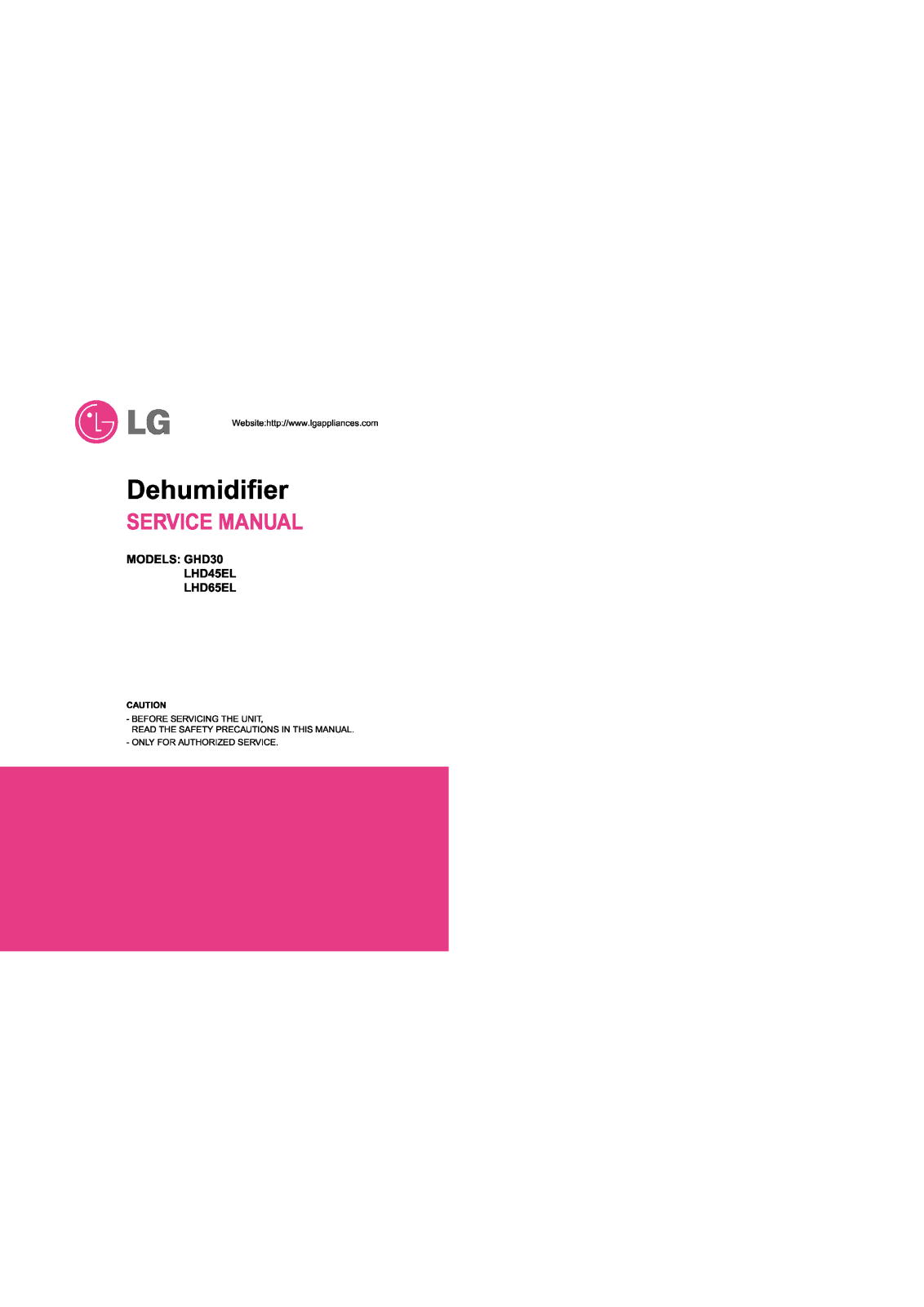 Goldstar Lhd45ely6, Ghd30 Service Manual