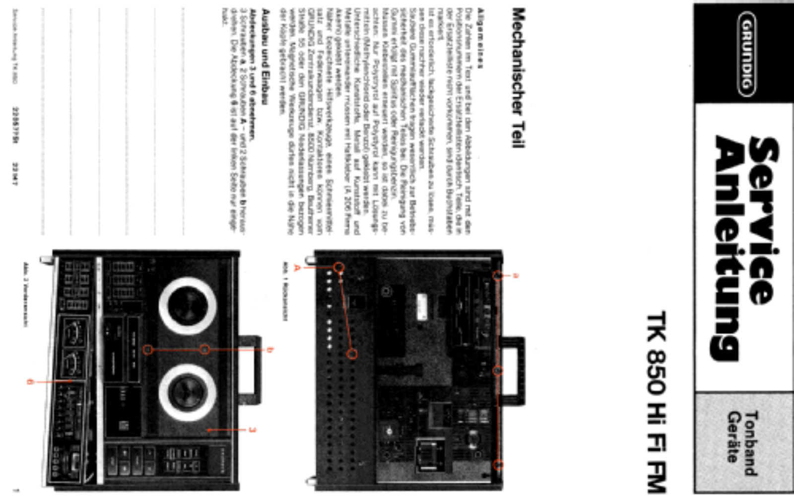 Grundig TK850 Service Manual