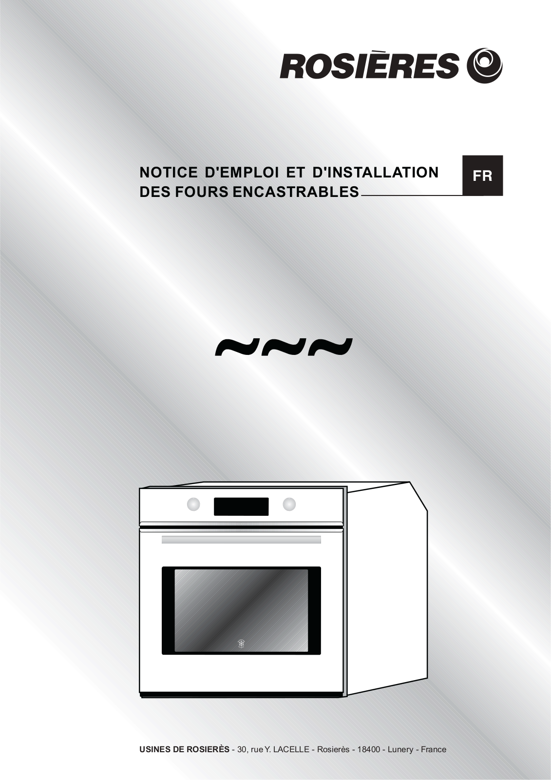 Rosieres RFB72TIN-FP, RFVS77, RFVS77/1 User Manual