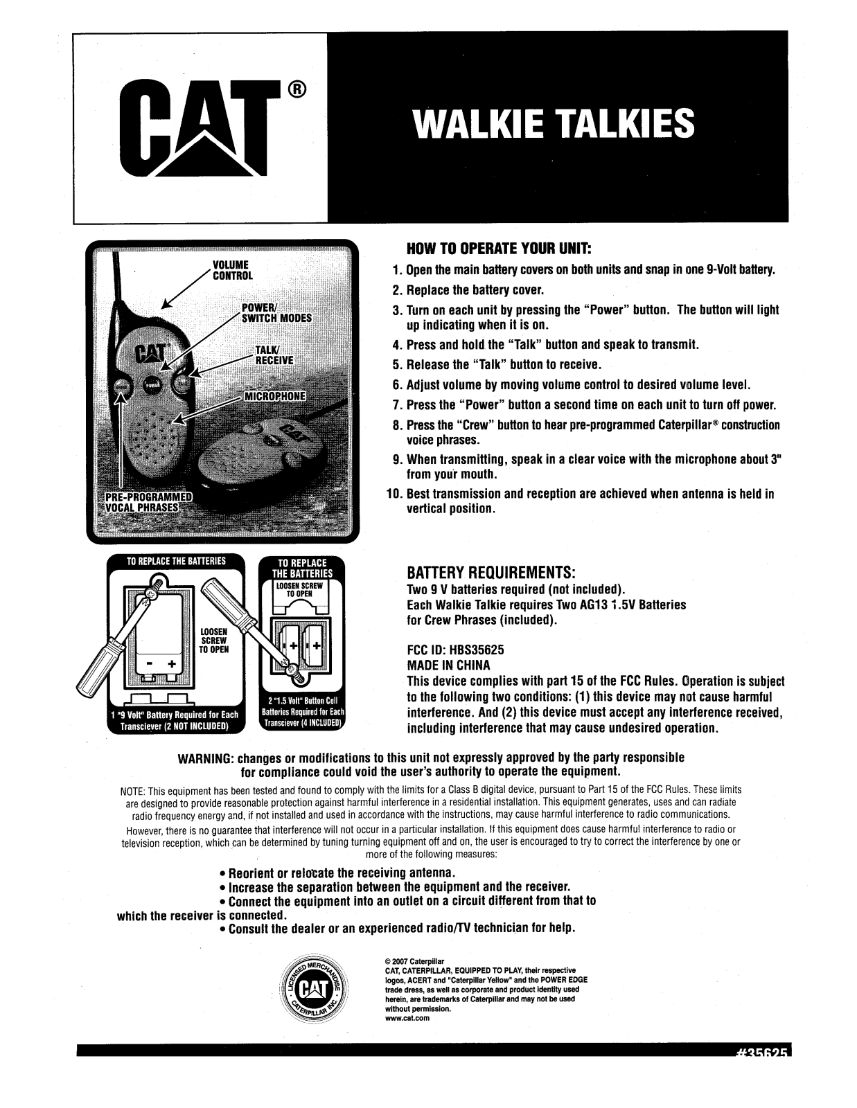 Toy State 35625 User Manual