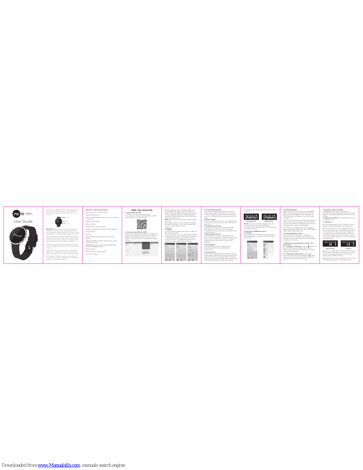 ORA ONYX User Manual - ManualMachine.com