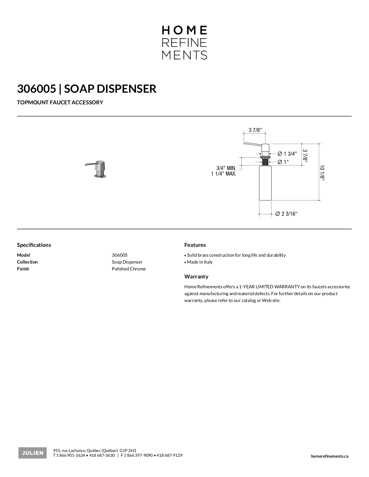 Julien 306005 User Manual