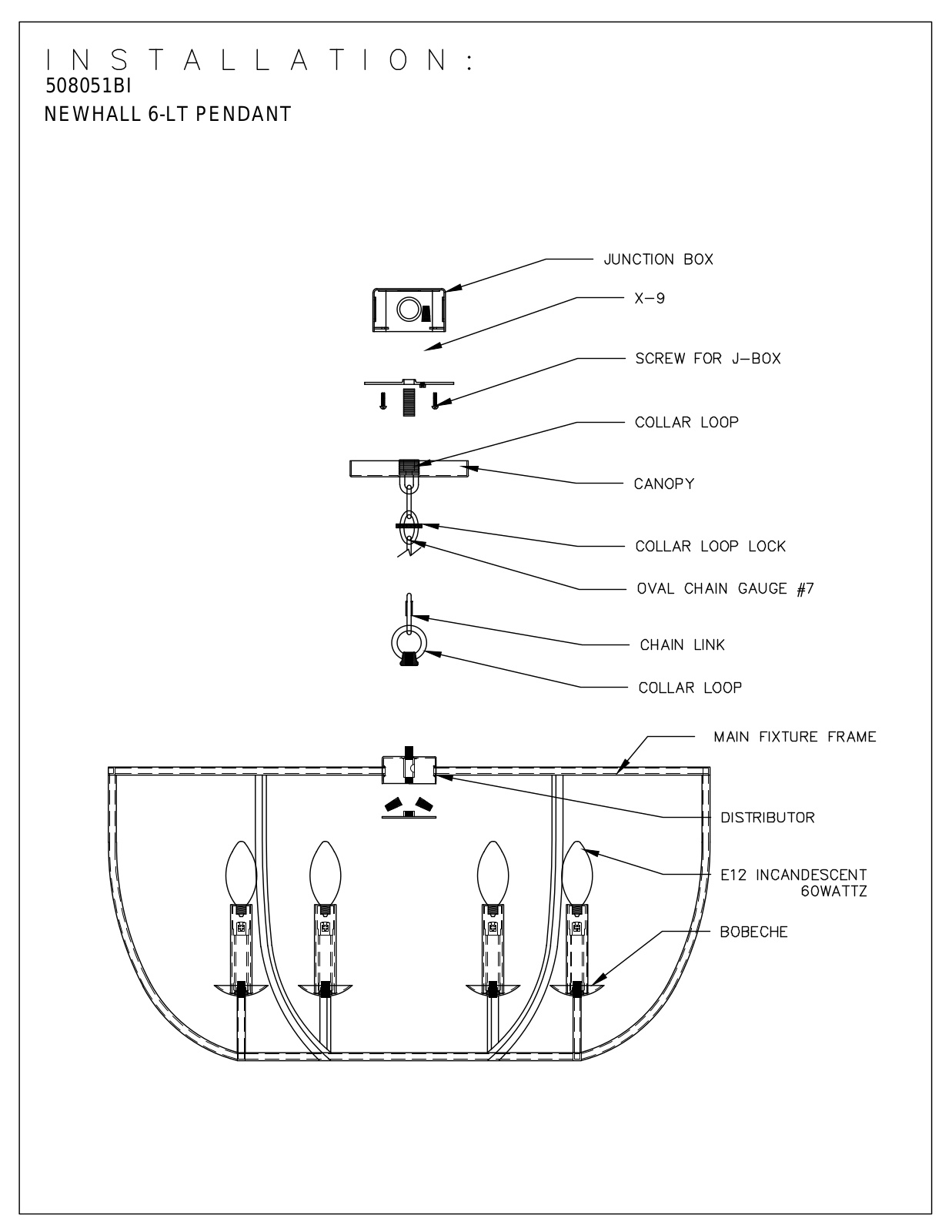 Kalco 508051BI Assembly Guide