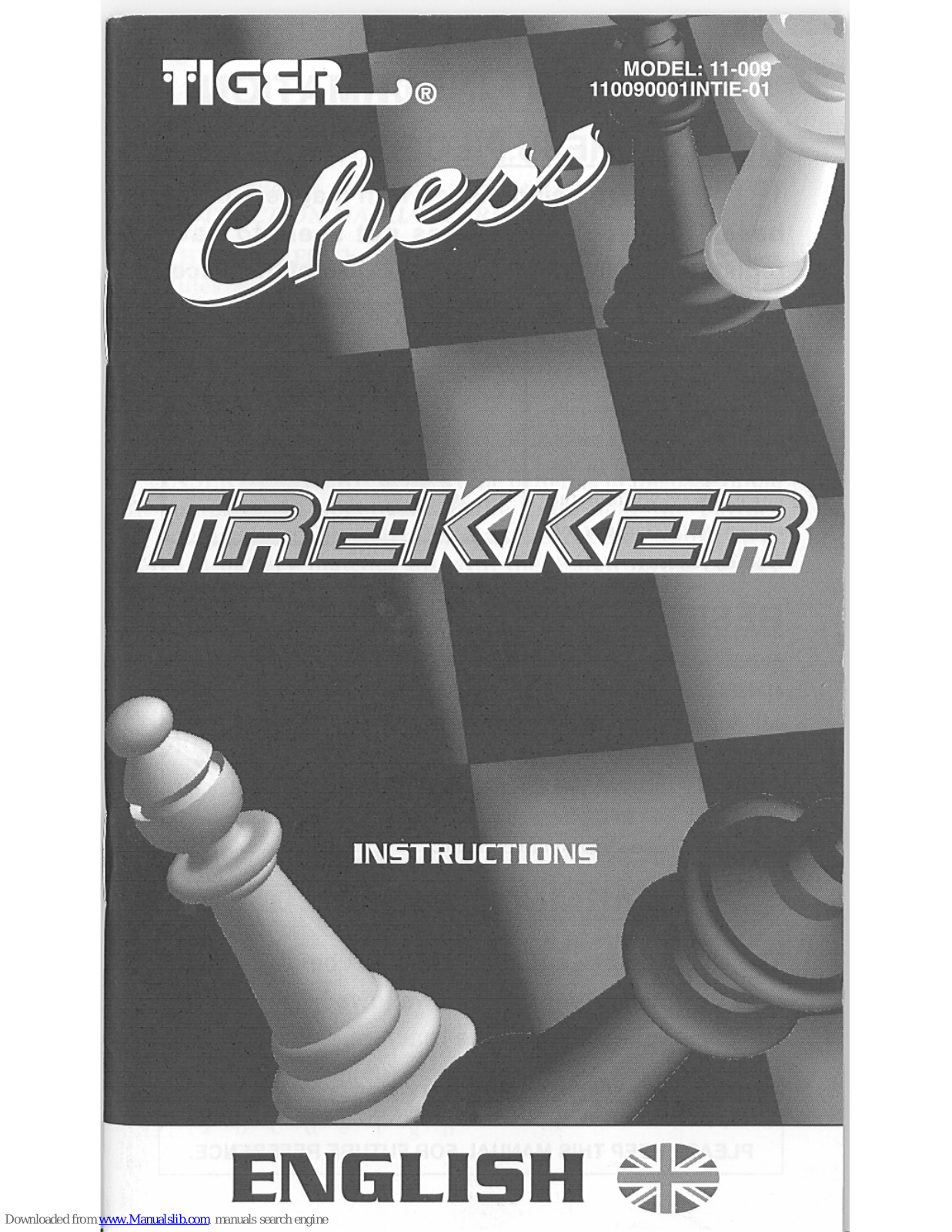 Tiger 11-009, 11-009 Chess Trekker Instructions Manual