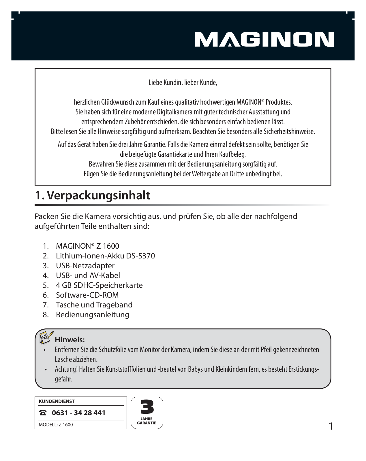 Maginon Z 1600 User Manual