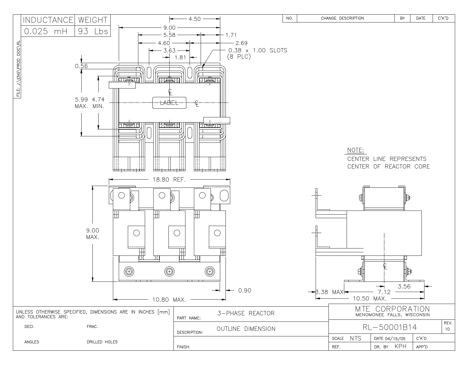 MTE RL-50001B14 CAD Drawings