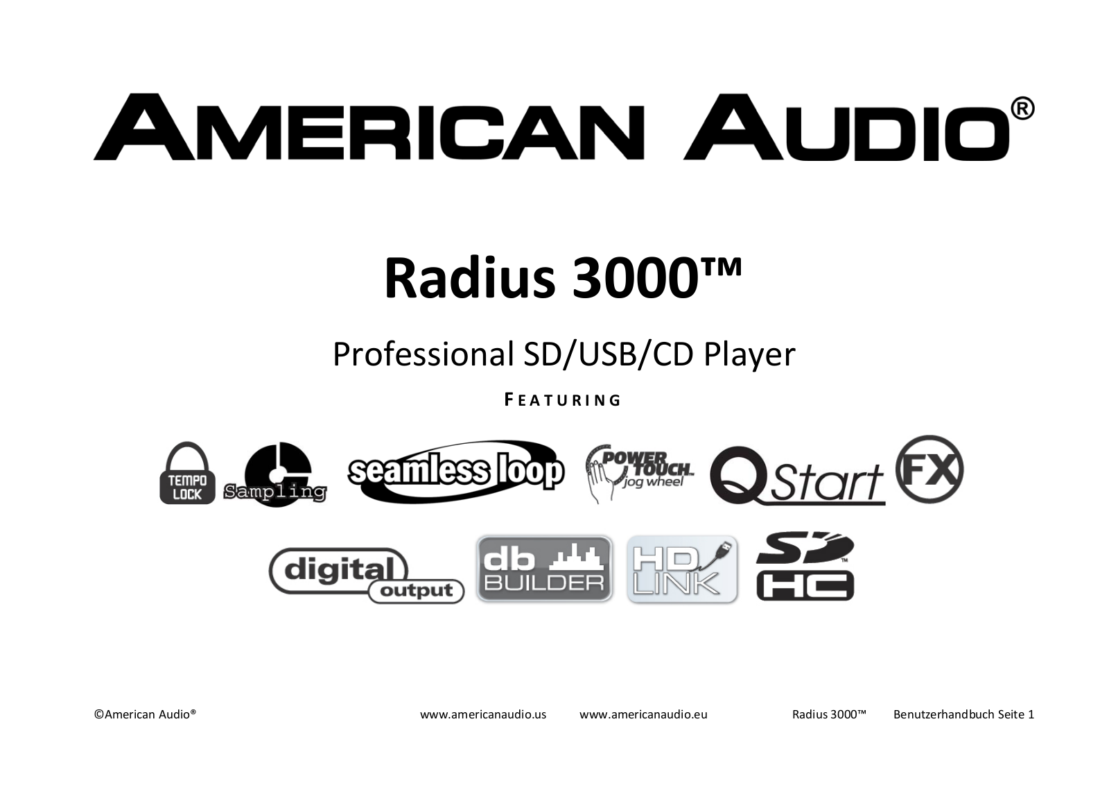 American Audio Radius 3000 User Guide