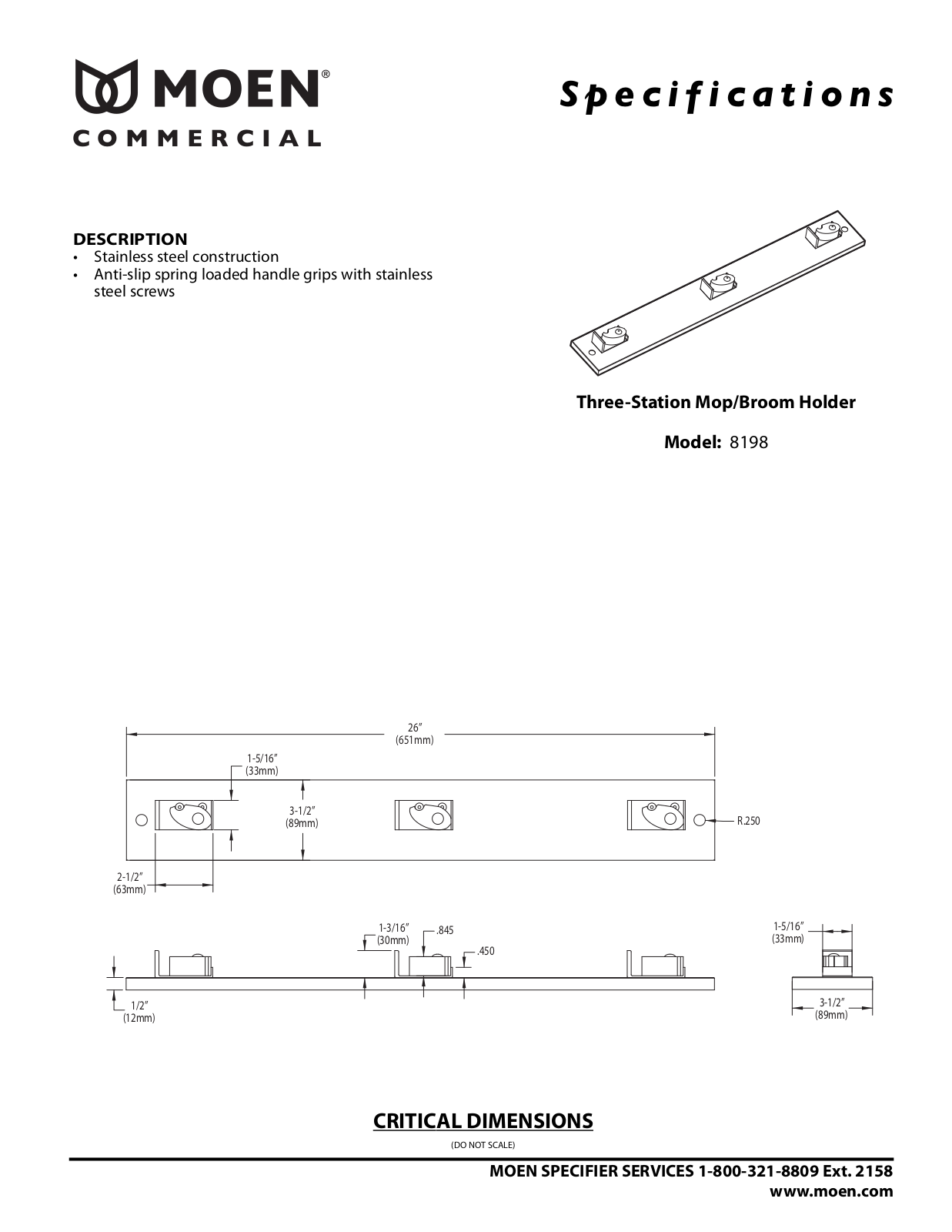 Moen MOE7978 Specifications - ManualMachine.com