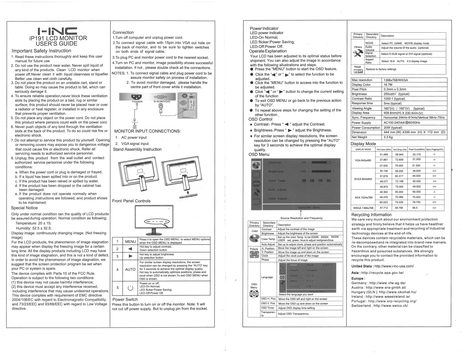 I-inc IP191 User Manual