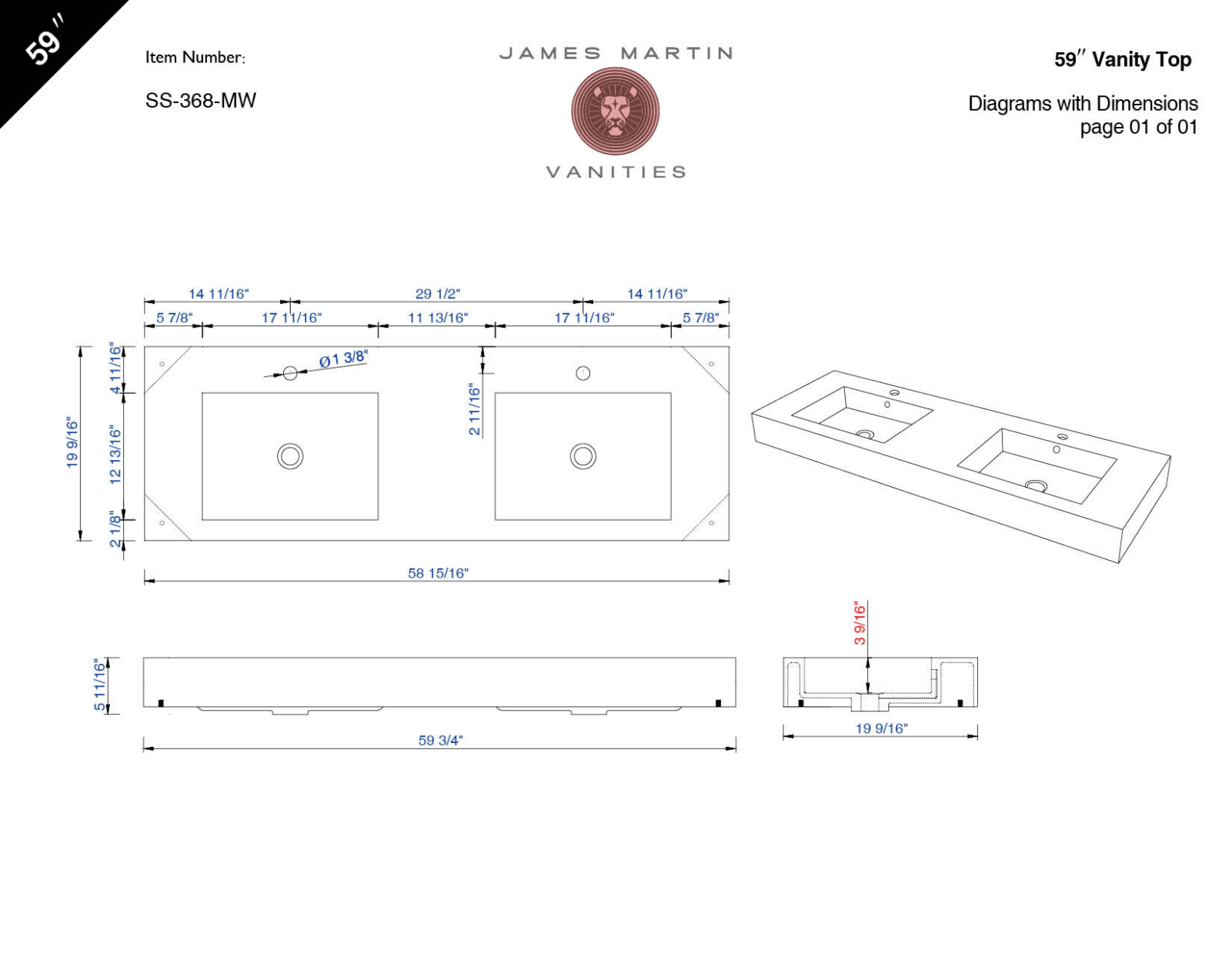 James Martin 868V59DSOKDGG, 868V59DSOKMW, 868V59DNZBMW, 868V59DNZBGMW, 868V59DNZBGDGG Diagram