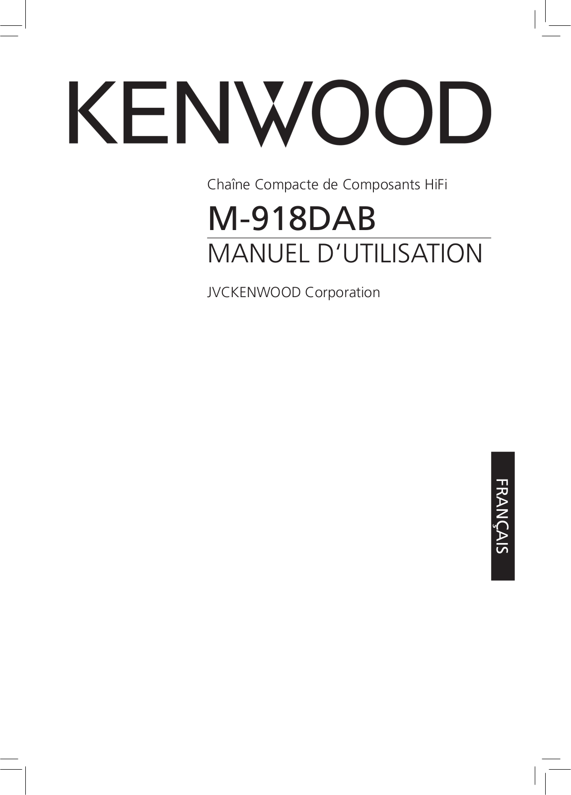 KENWOOD M-918DAB User Manual