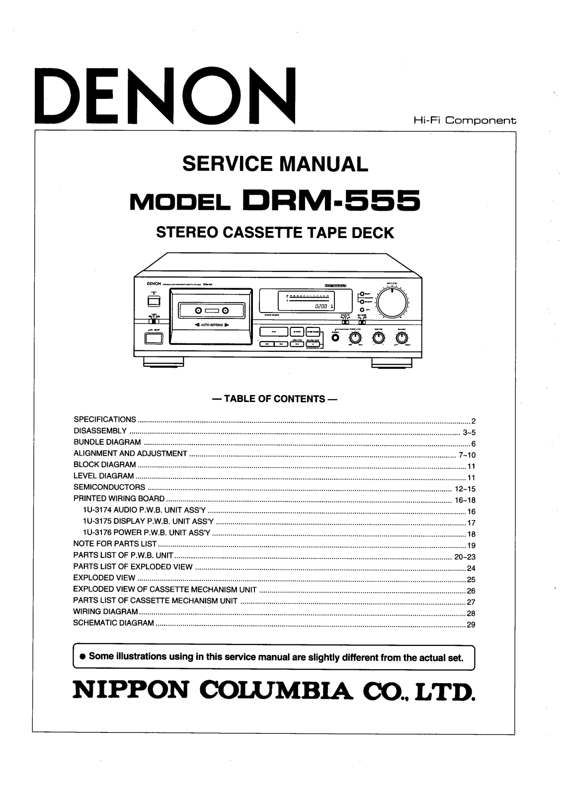 Denon DRM-555 Service Manual