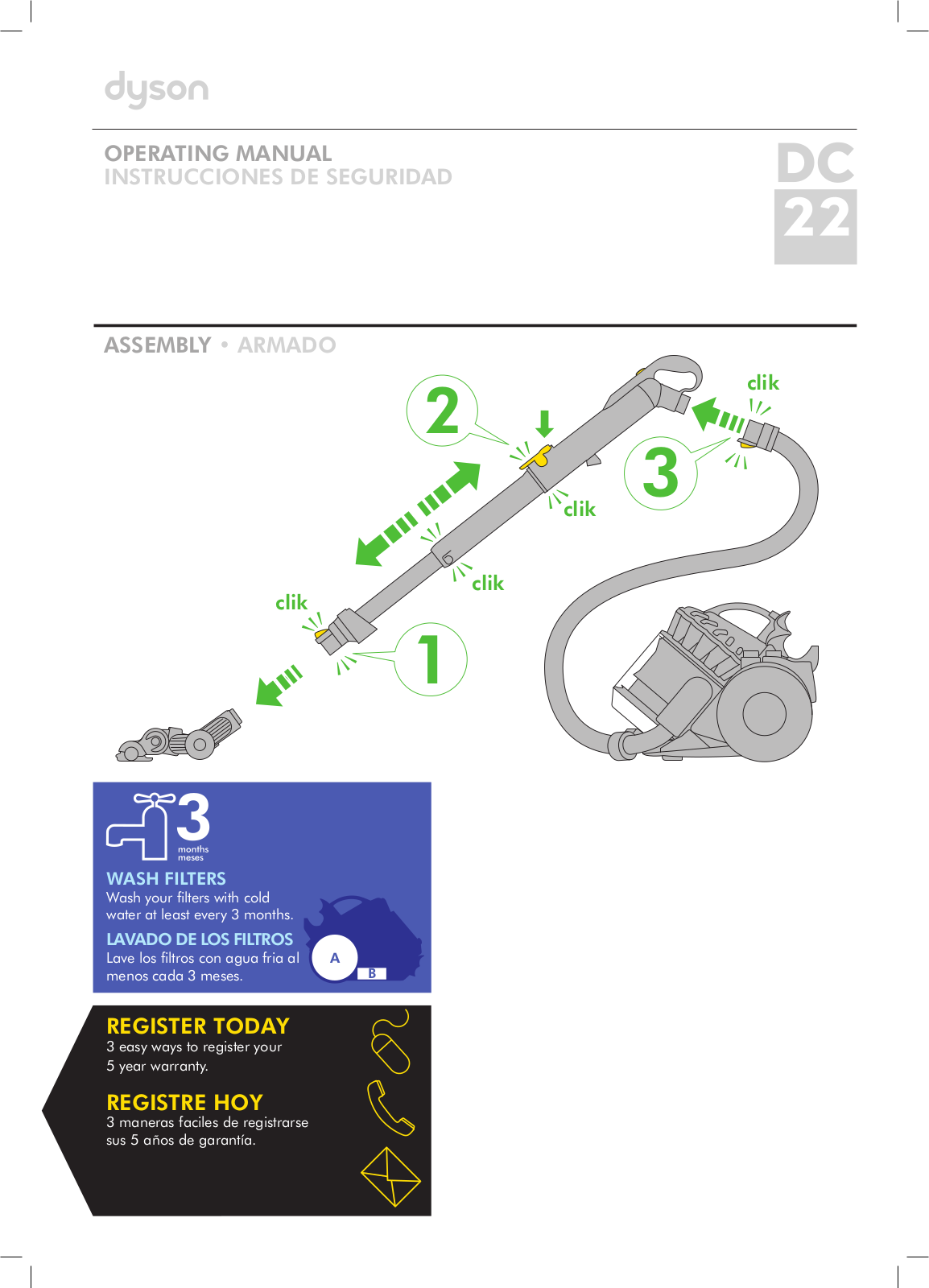 Dyson DC22 Operating Manual