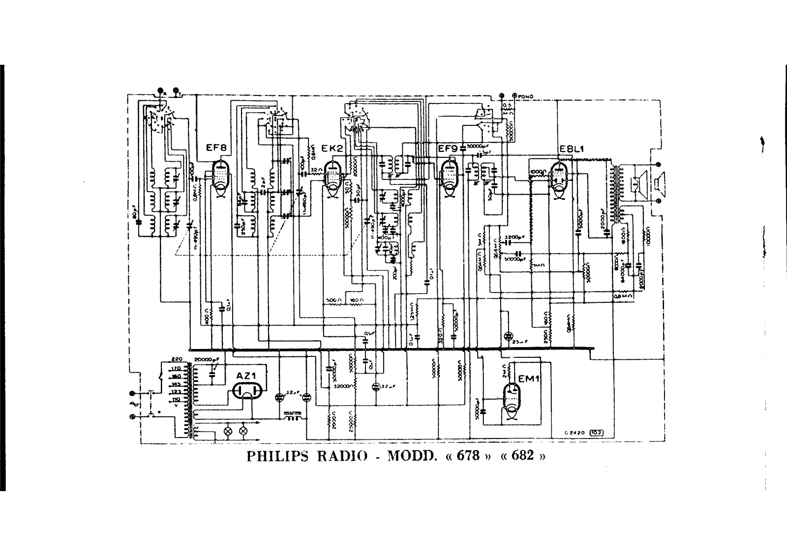 Philips 678, 682 schematic