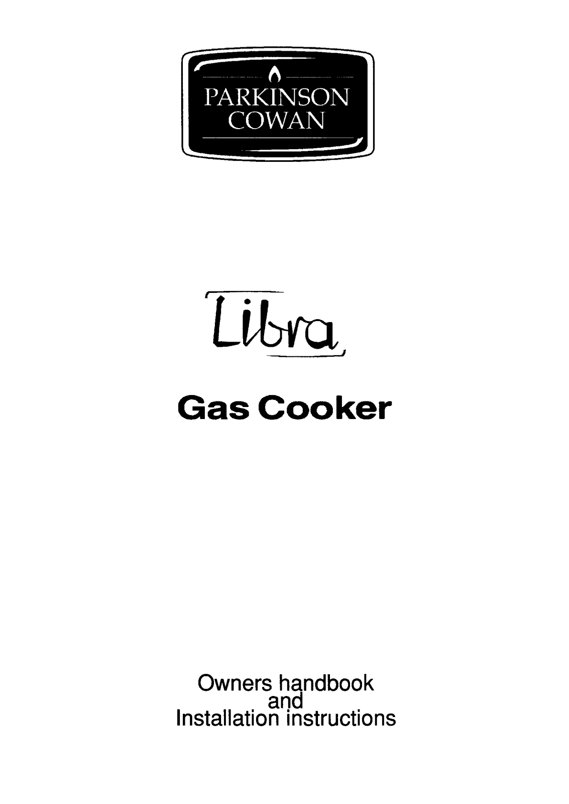 Parkinson cowan LIBRA Instruction book