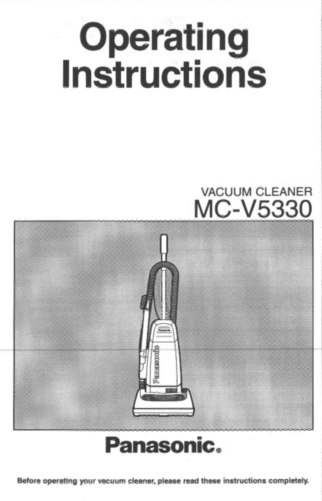 Panasonic MC-V5330 User Manual