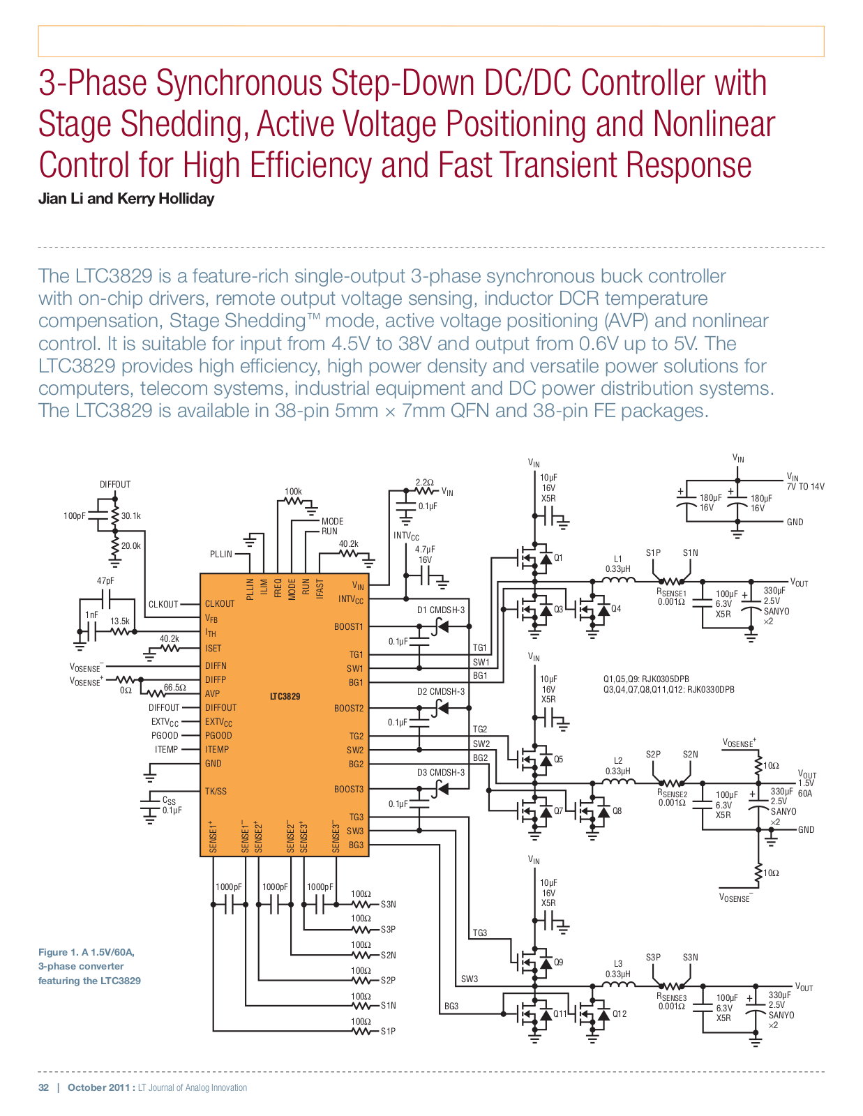 LINEAR TECHNOLOGY LTC3829 Technical data