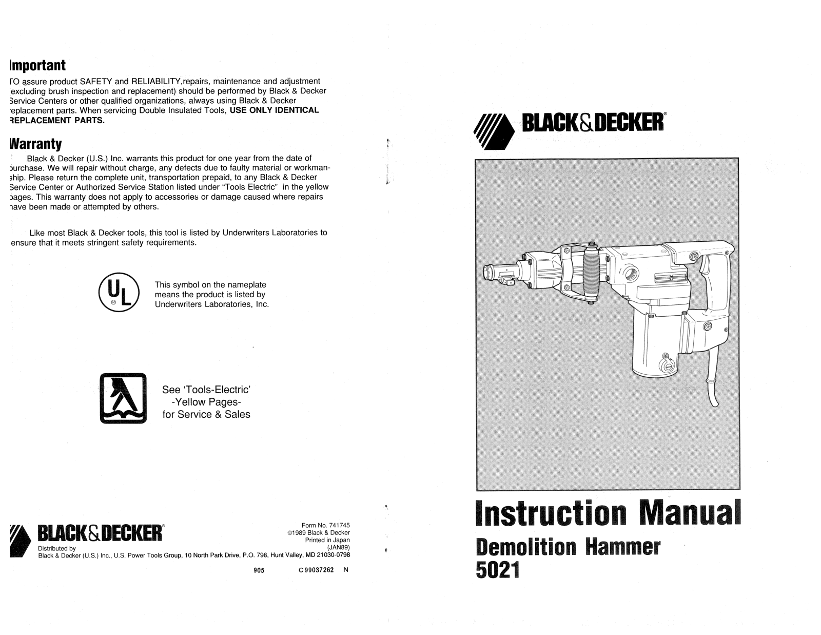 Black & Decker 5021 User Manual