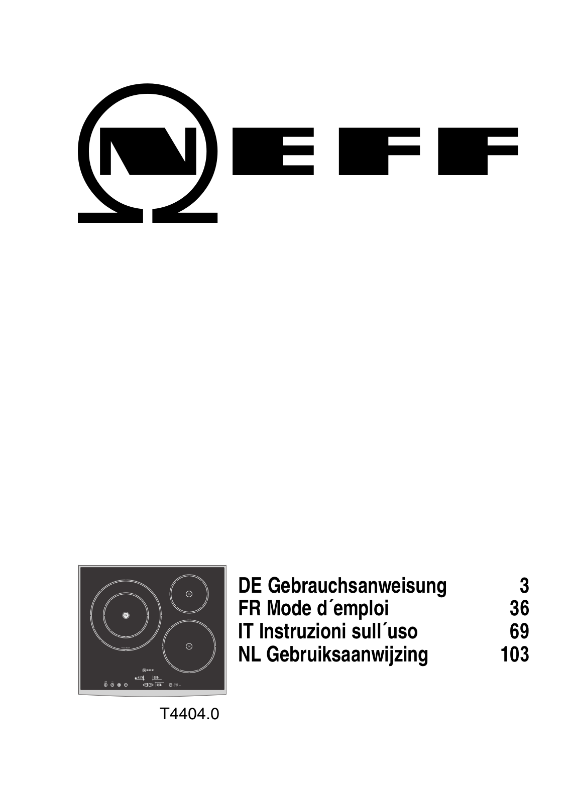 NEFF T4404N0 User Manual