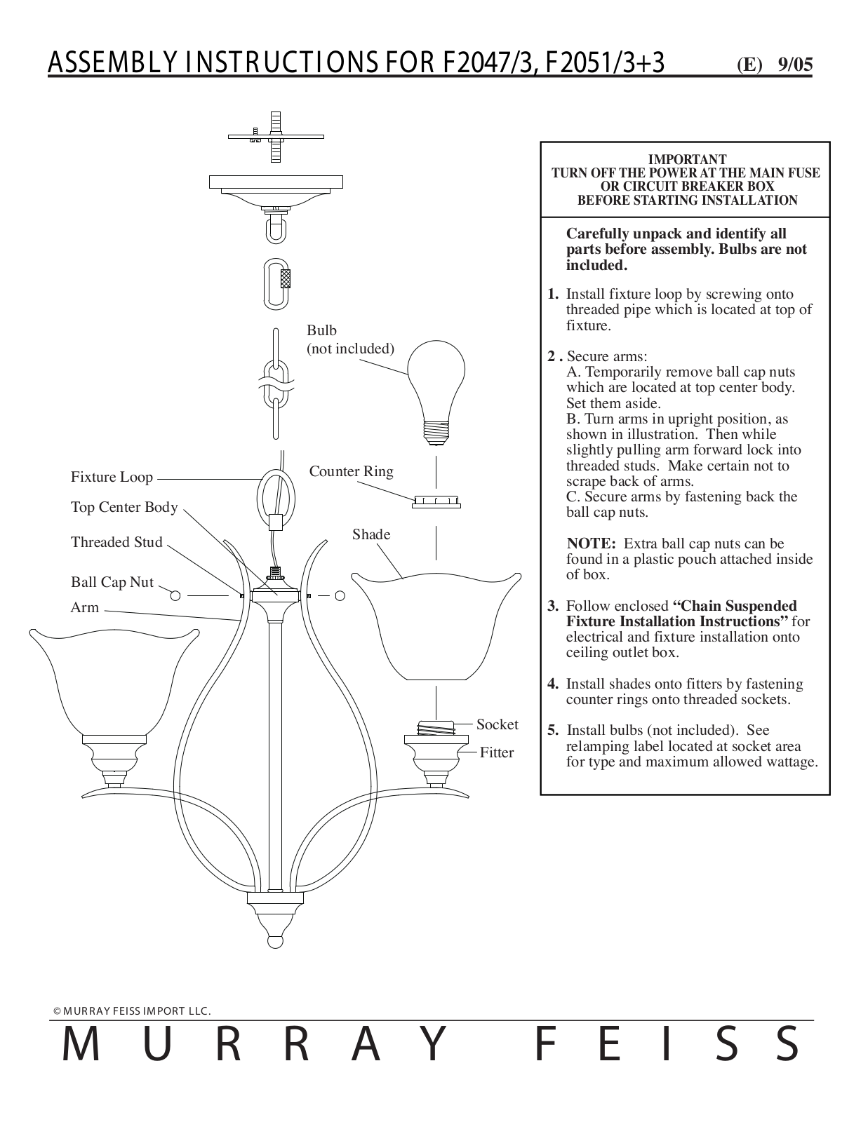 Feiss F2047-3 User Manual