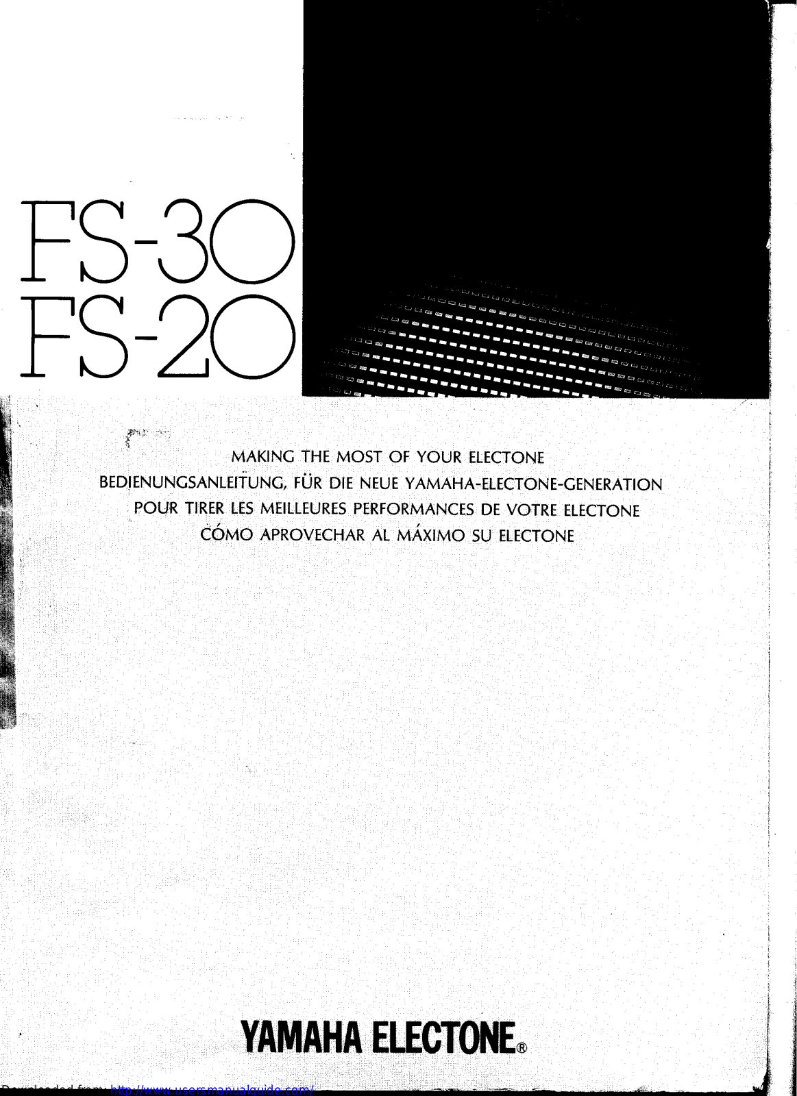 Yamaha Audio FS-30, FS-20 User Manual