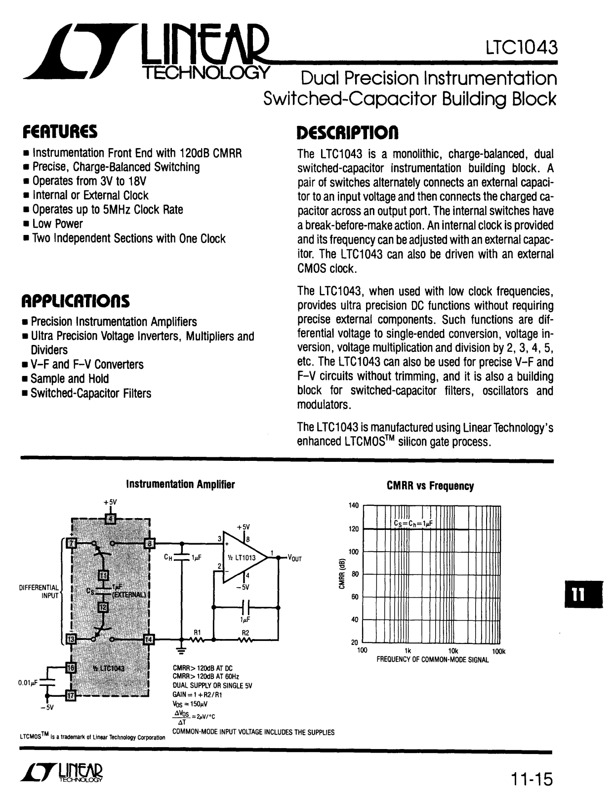 Linear Technology LTC1043 Datasheet