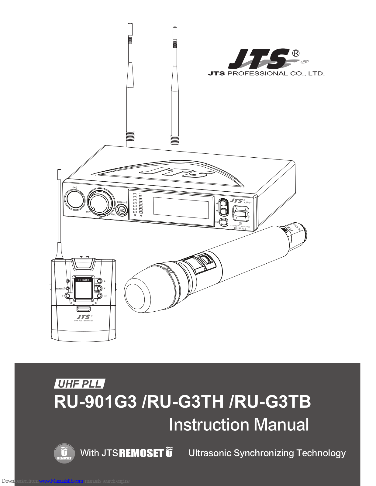 JTS RU-901G3, RU-G3TH, RU-G3TB Instruction Manual