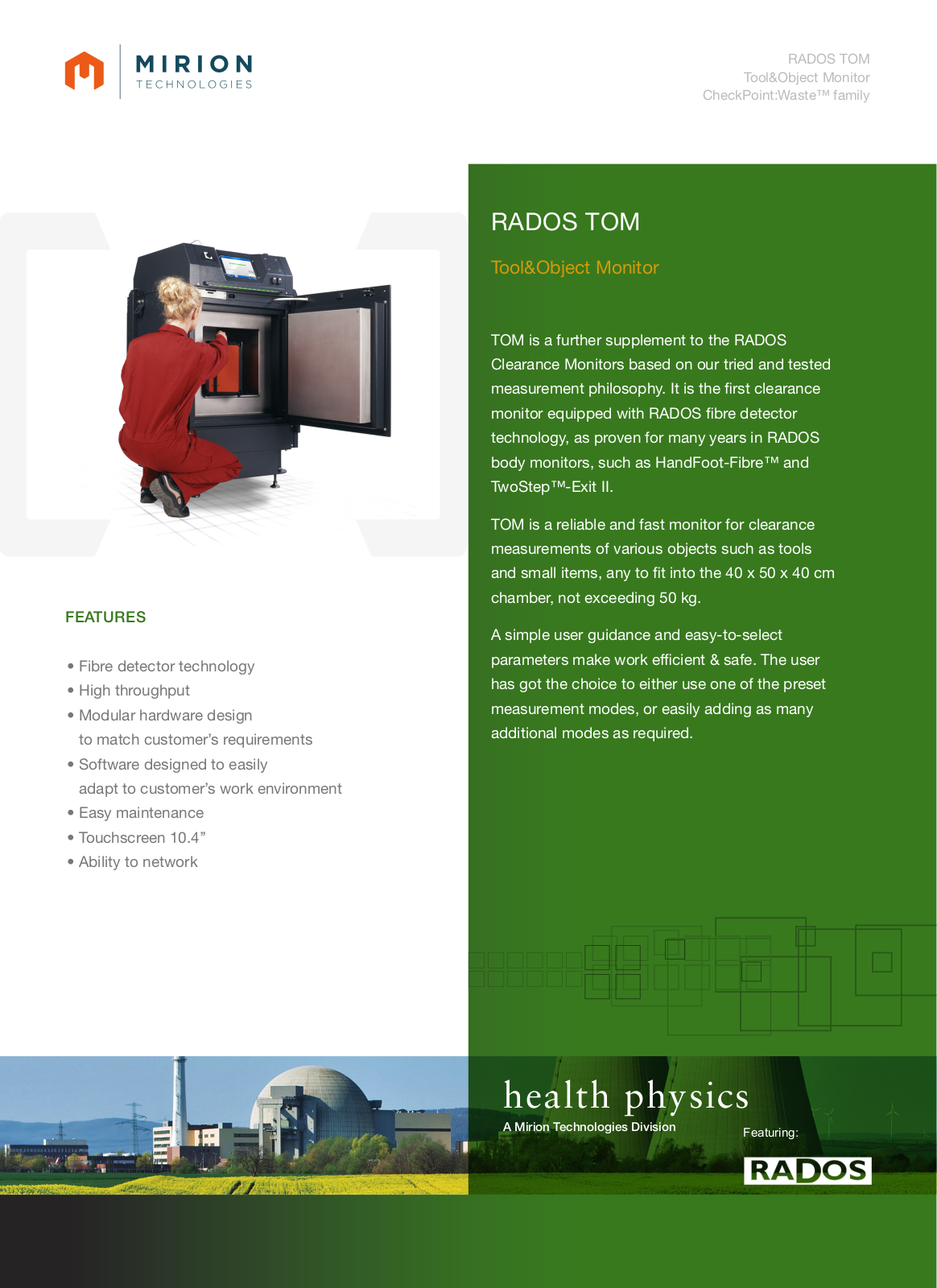 Mirion Technologies TOM Tool User Manual