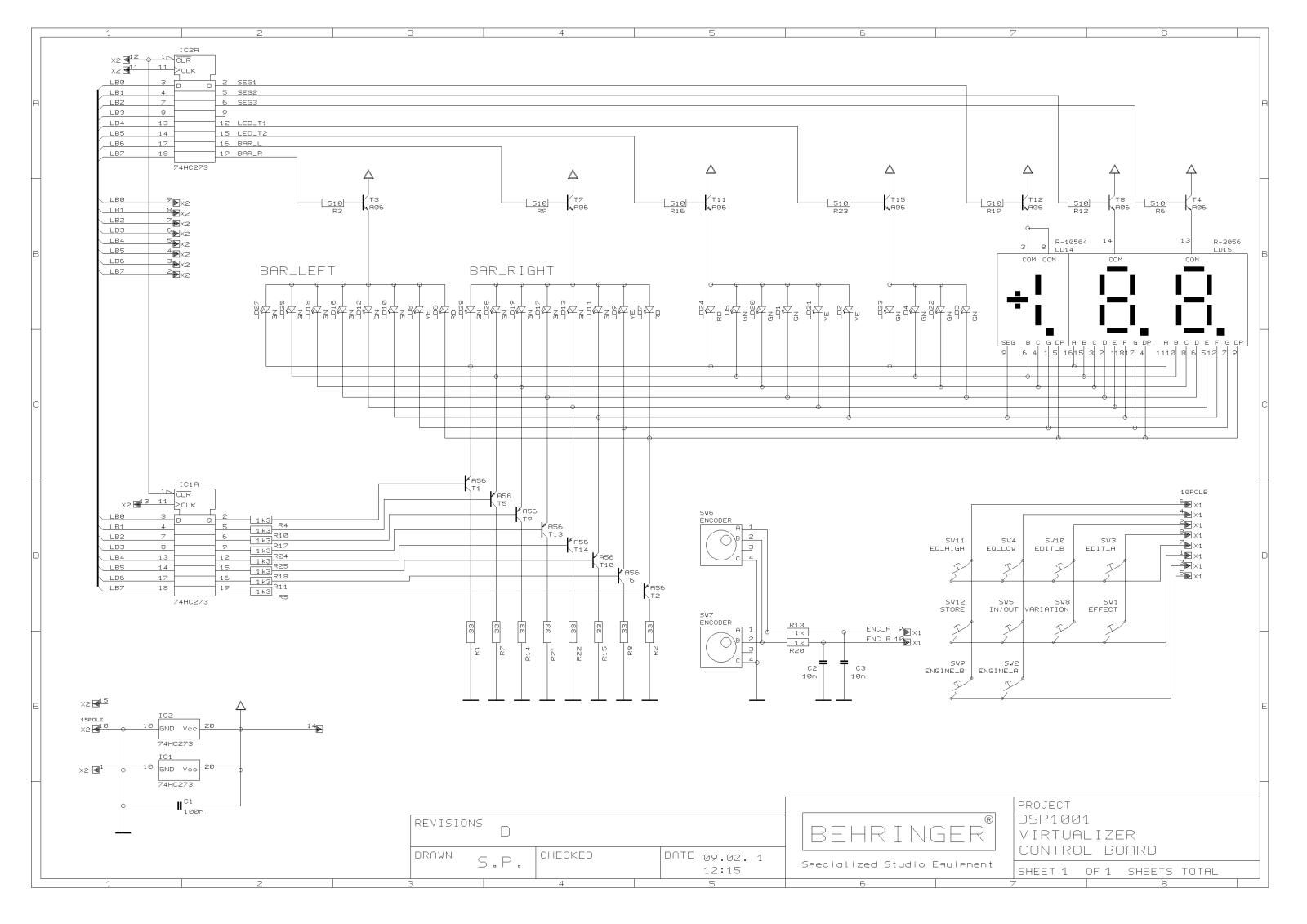 Behringer DSP-1001 Schematic