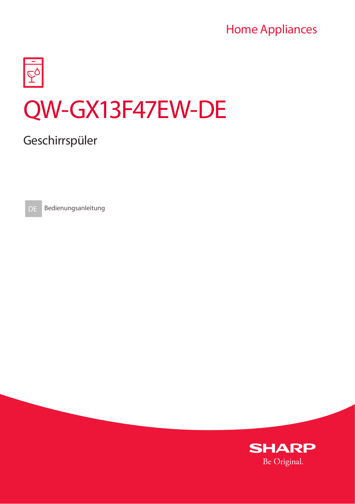 Sharp QW-GX13F47EW-DE operation manual