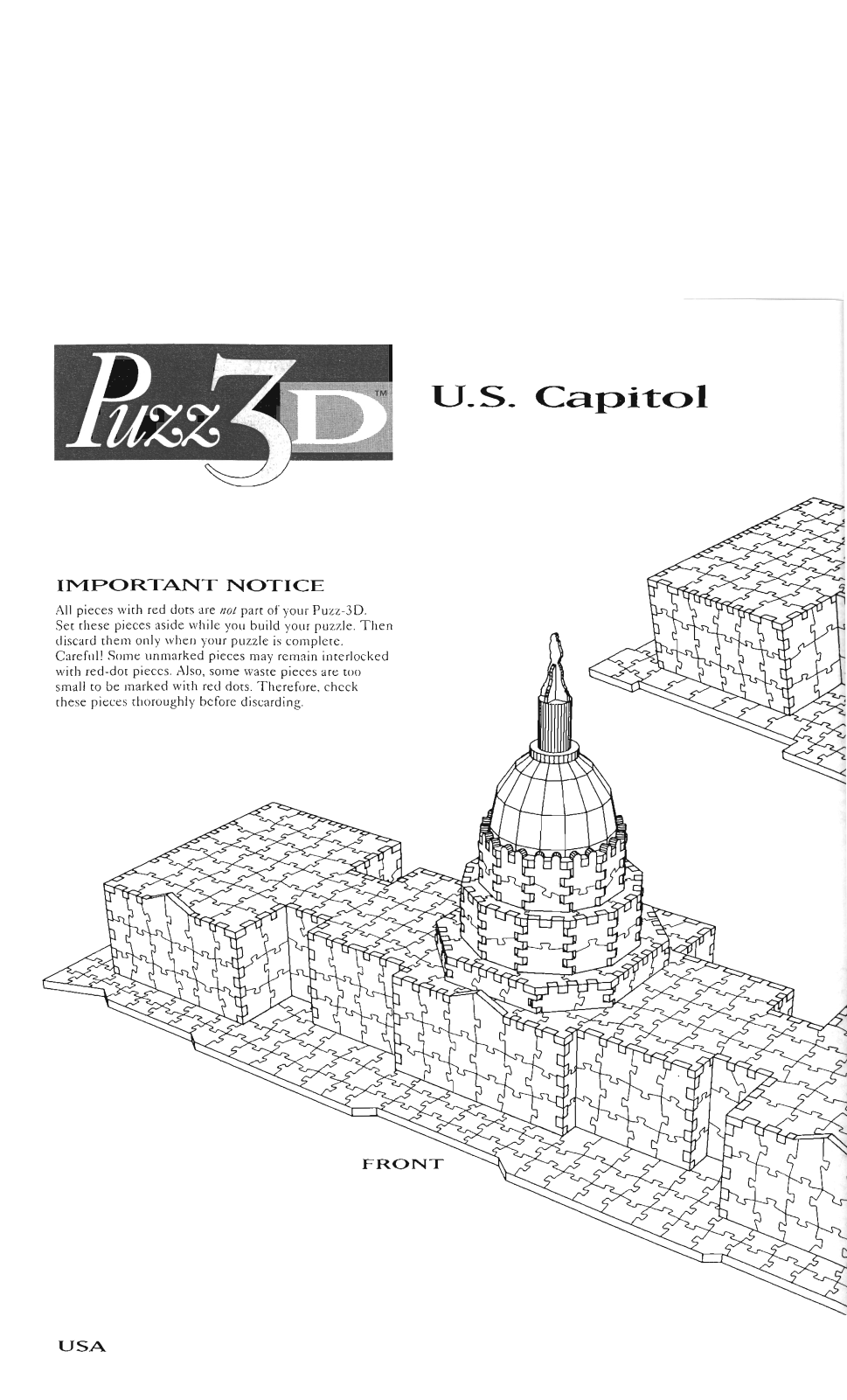 Hasbro PUZZ 3D US CAPITOL Manual