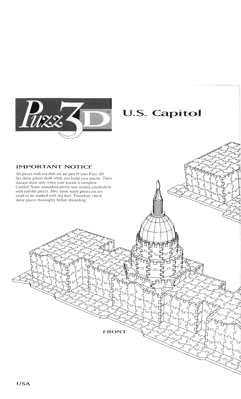 Hasbro PUZZ 3D US CAPITOL User Manual