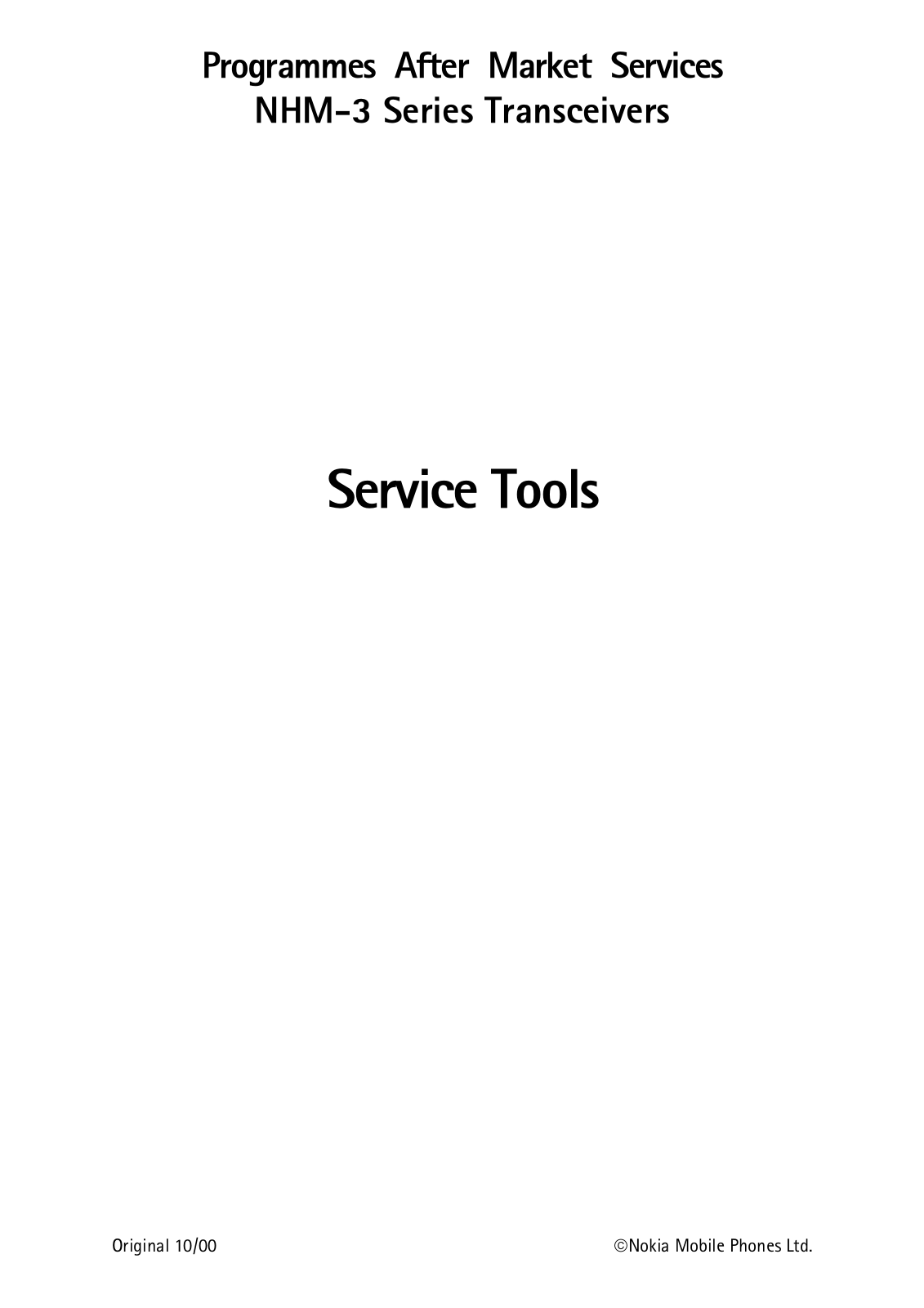 Nokia 6250 Service Manual ServtoolOrig