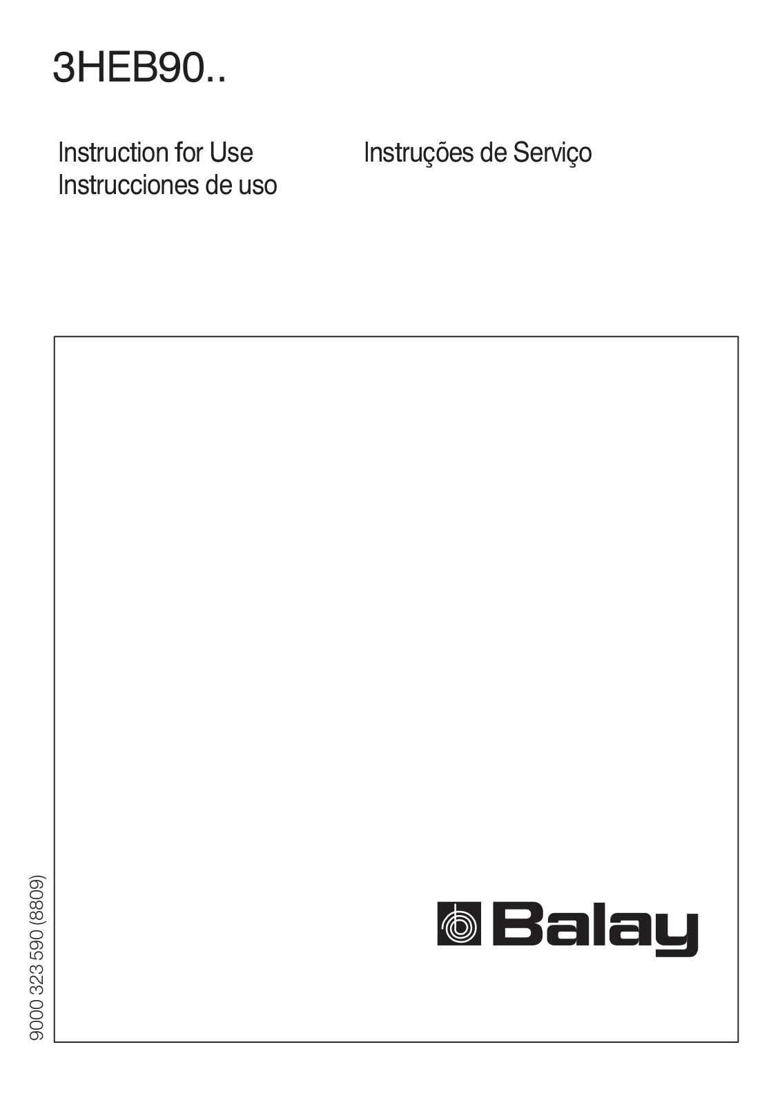 Balay 3HEB9035, 3HEB9015 User Manual