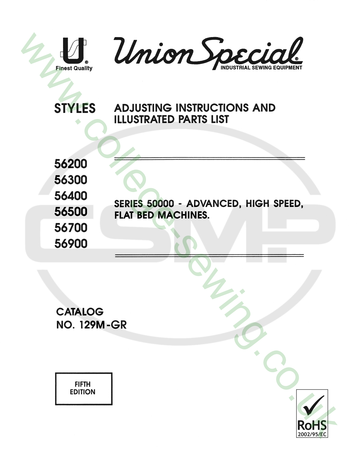 Union Special 129M GR Parts Book