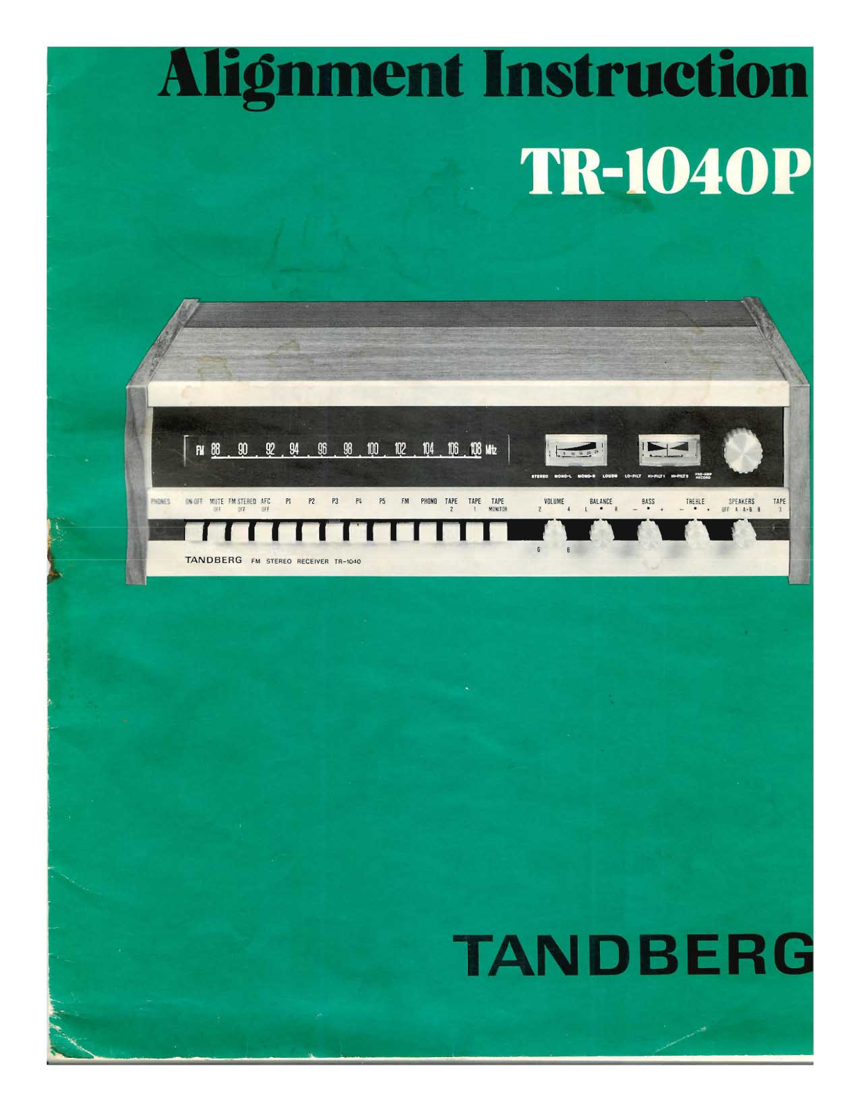 Tandberg TR-1040-P Service Manual