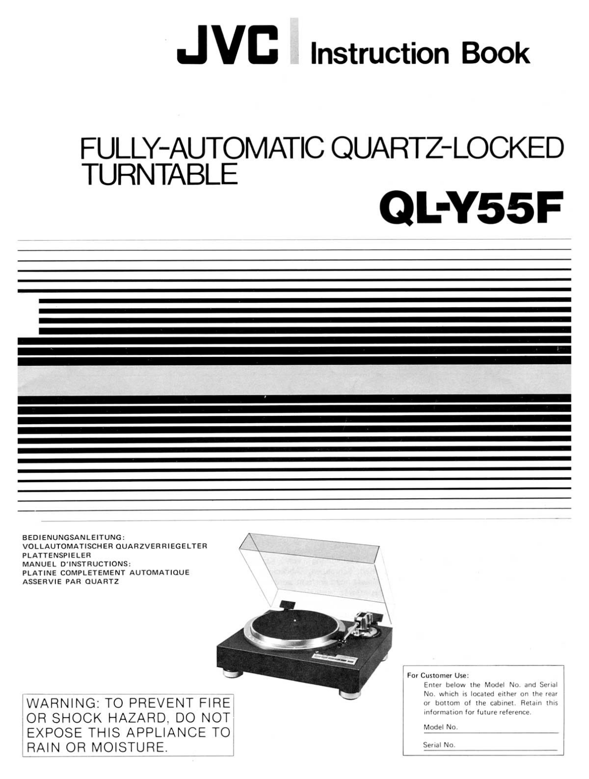 JVC QLY-55-F Owners manual