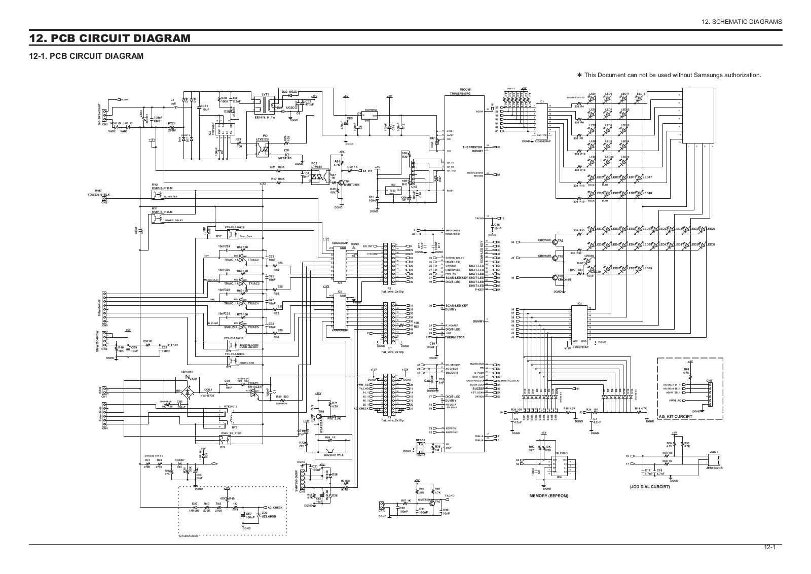 Samsung WF7522S9R Schematic