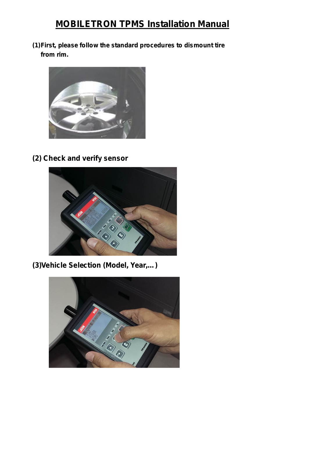 Mobiletron Electronics TXU02, TXU01 Users Manual