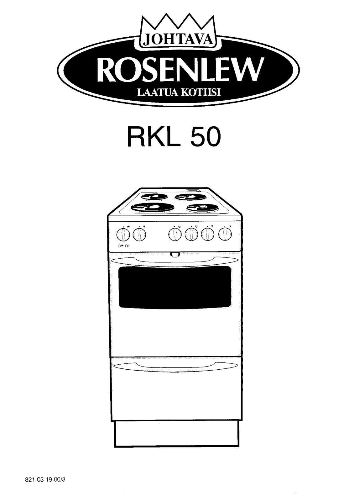 Rosenlew RKL50T, RKL50, RL50T User Manual