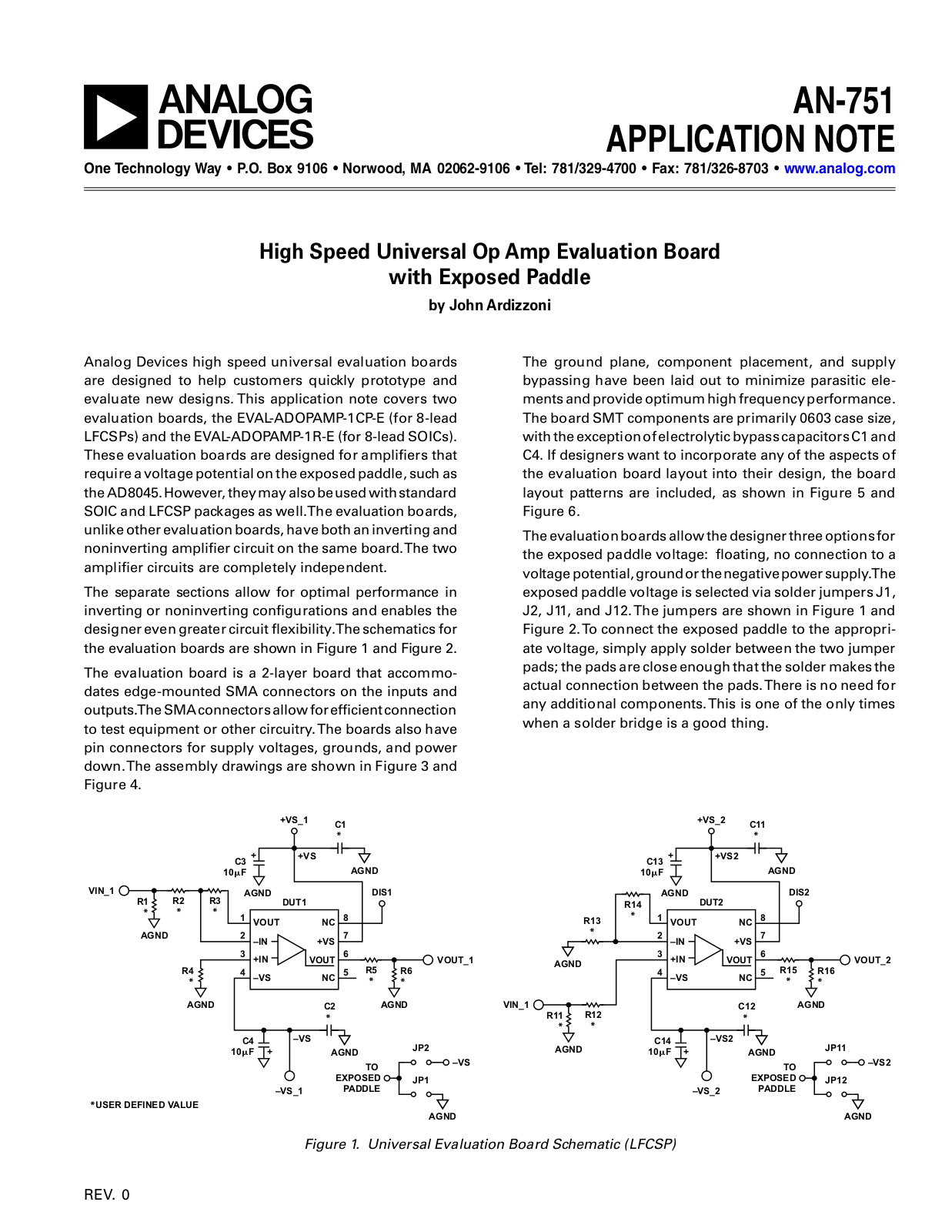 Analog Devices AN-751 Application Notes