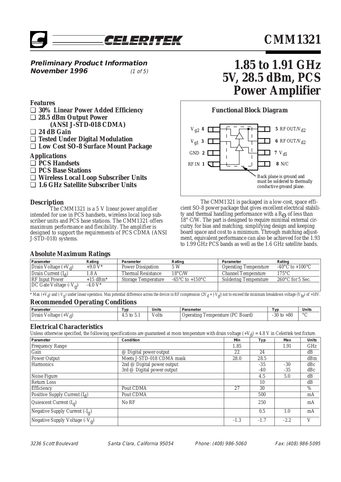 CELER CMM1321-AK-000T, CMM1321-AK Datasheet