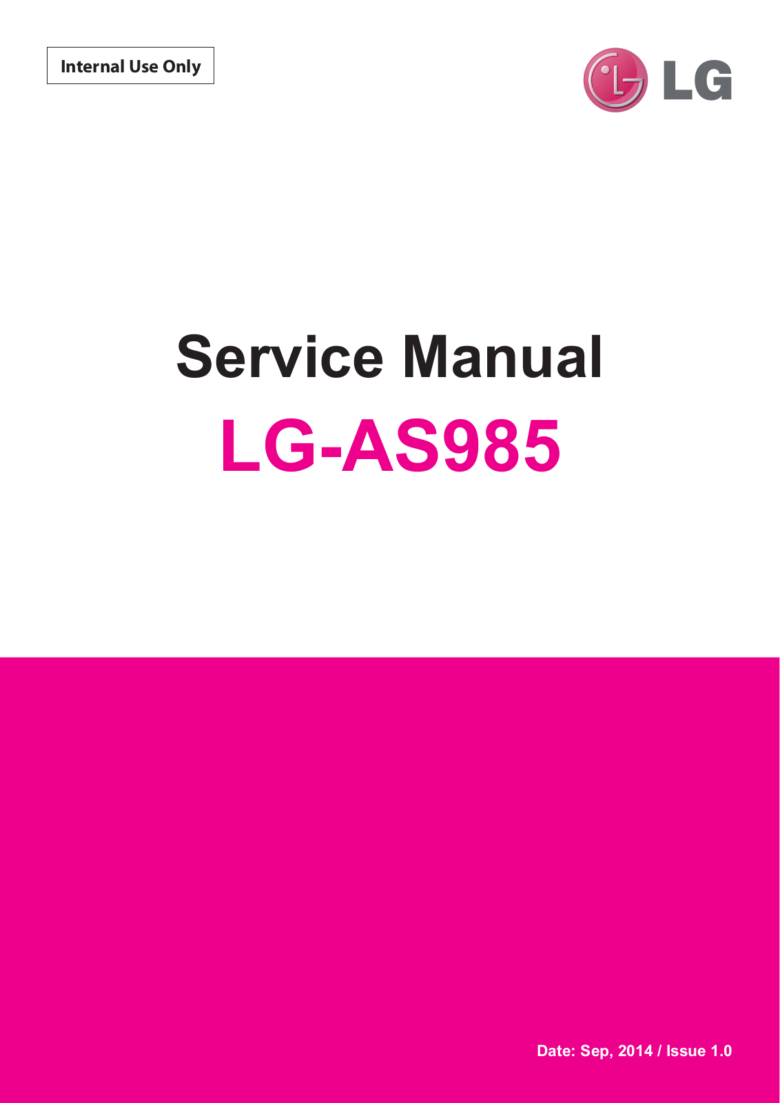 LG AS985 Service Manual